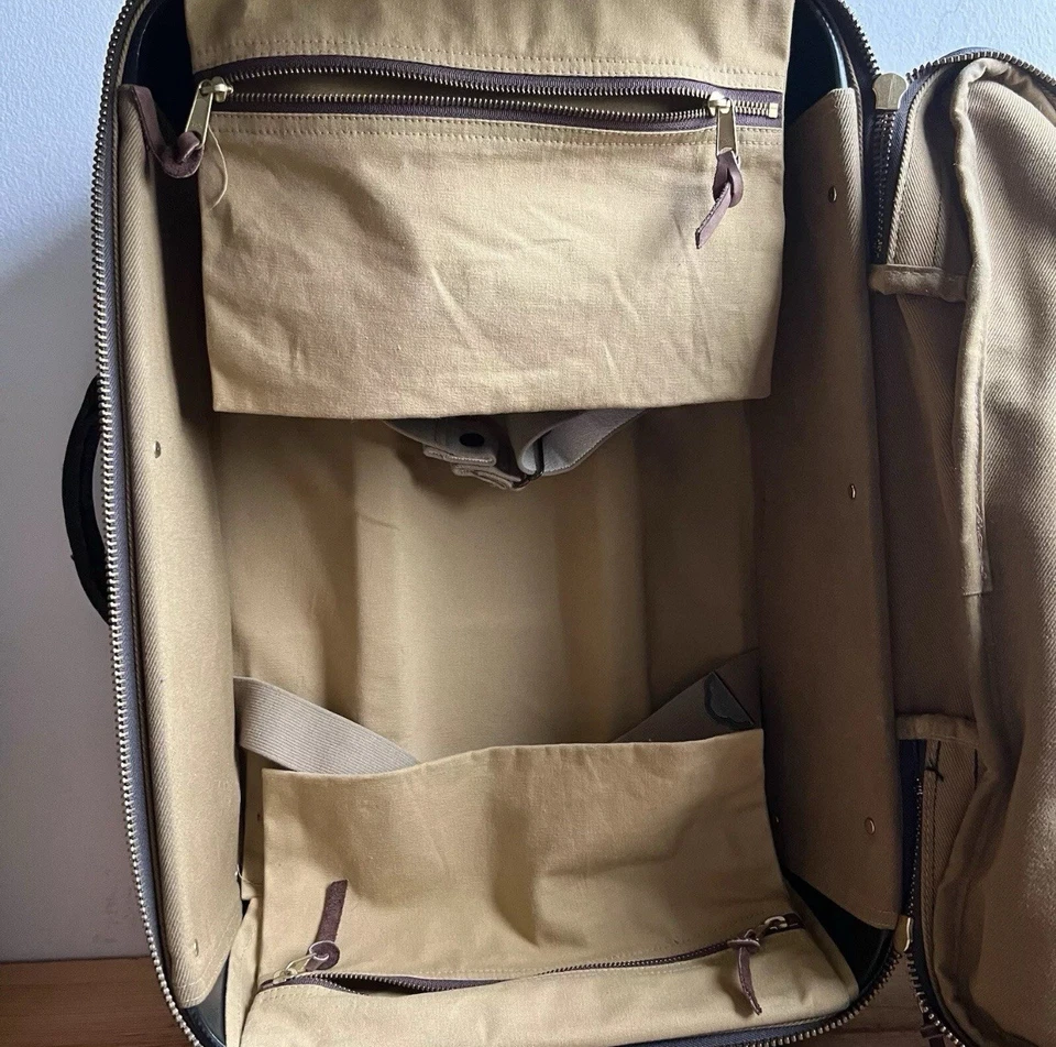 Filson Rugged Twill Rolling 2 Wheel Carry-On Luggage, Tan - Made in USA - Image 4 of 4