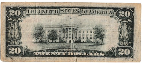 1929 $20 TYPE 2 CH#6947 THE FIRST NATIONAL BANK OF STUART NEBRASKA NATIONAL BANK - Picture 2 of 2