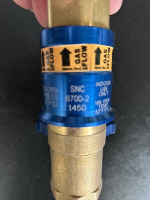 Dormont Safety Quick Valve Max Operator Press 5 PSI Indoor B700-2 Brass