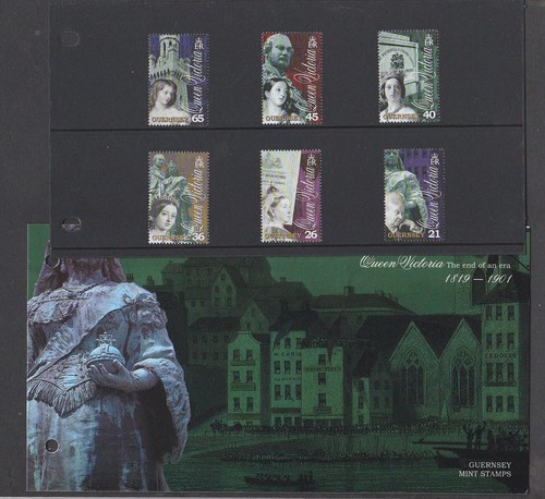 Guernsey 2001 Mint MNH Presentation Pack Queen Victoria End of an Era Statues - Picture 2 of 2