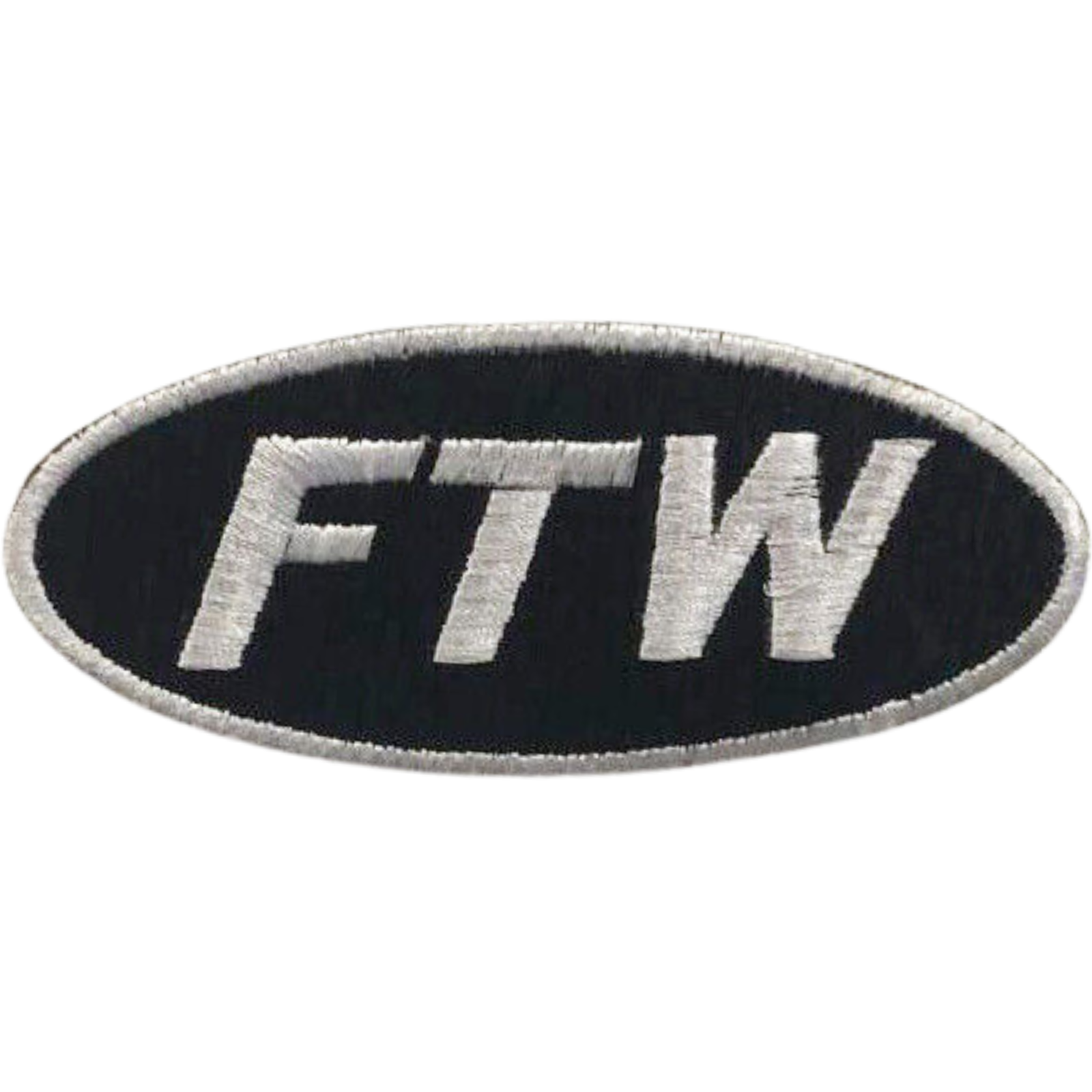 FTW Art Black Embroidered Iron-On or Sew-On Badge Patch Appliqué