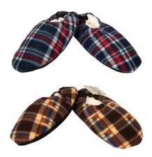 CIOCCA men's non-slip home slipper lined inside with soft and warm white fur art