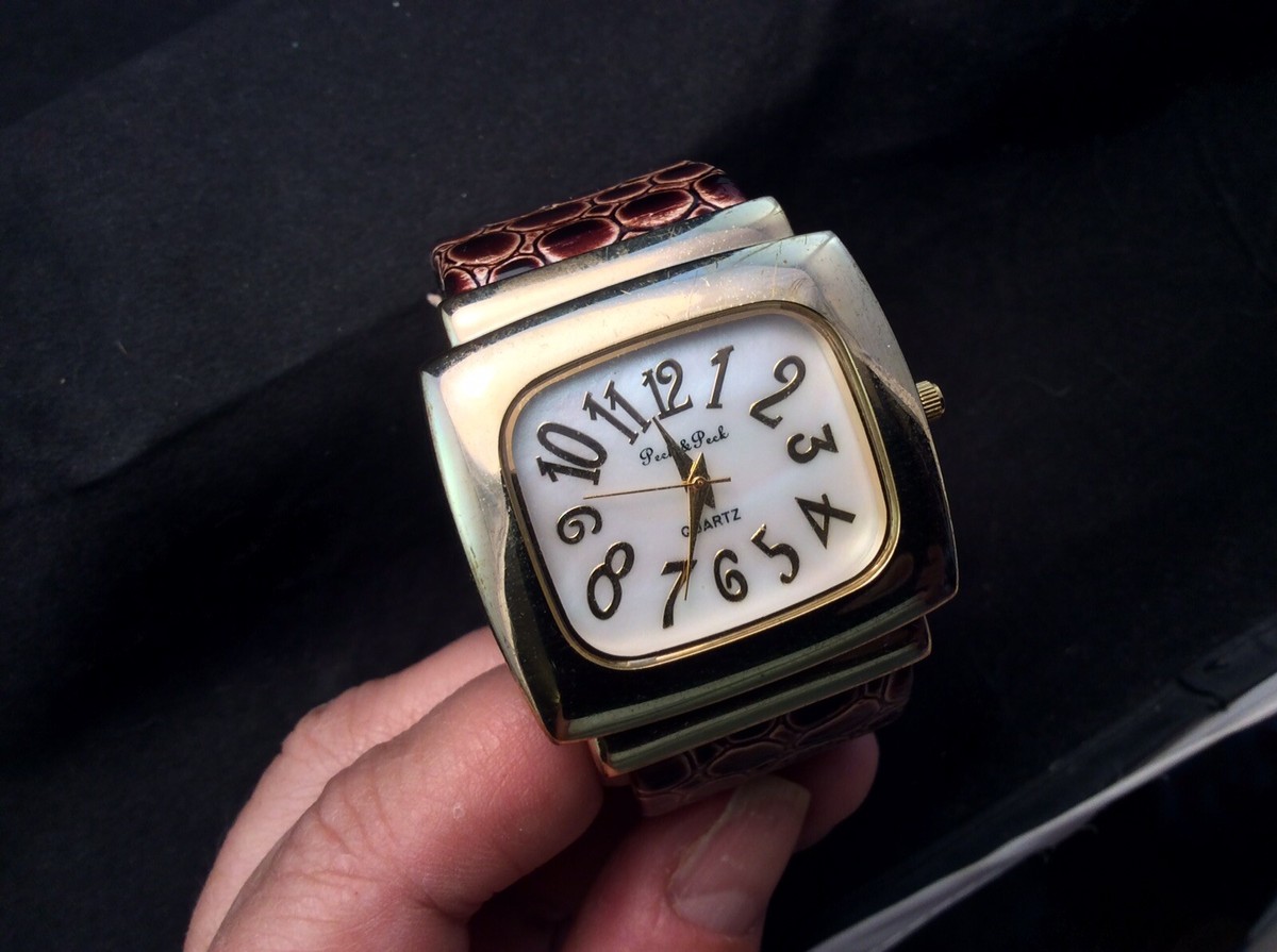 Peck & Peck brown topaz stone cuff watch il_fullxfull.7068834641_1yd6.jpg main image 3