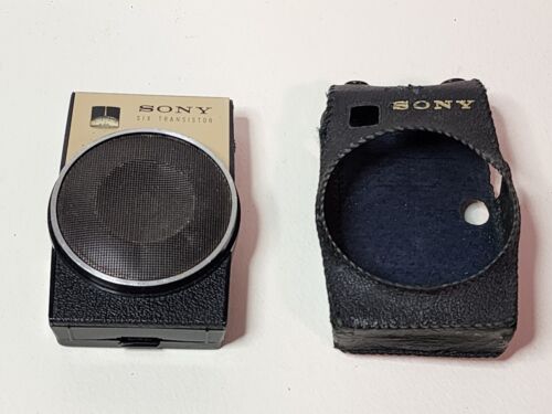 Sony TR-650 6 Transistor Pocket Radio Black Vintage Six Transistor Original Case - Afbeelding 1 van 9