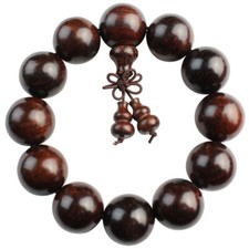 Huge 20mm 12 Beads Buddhist Prayer Natural Wood Round Beads Bracelet Lucky Gift