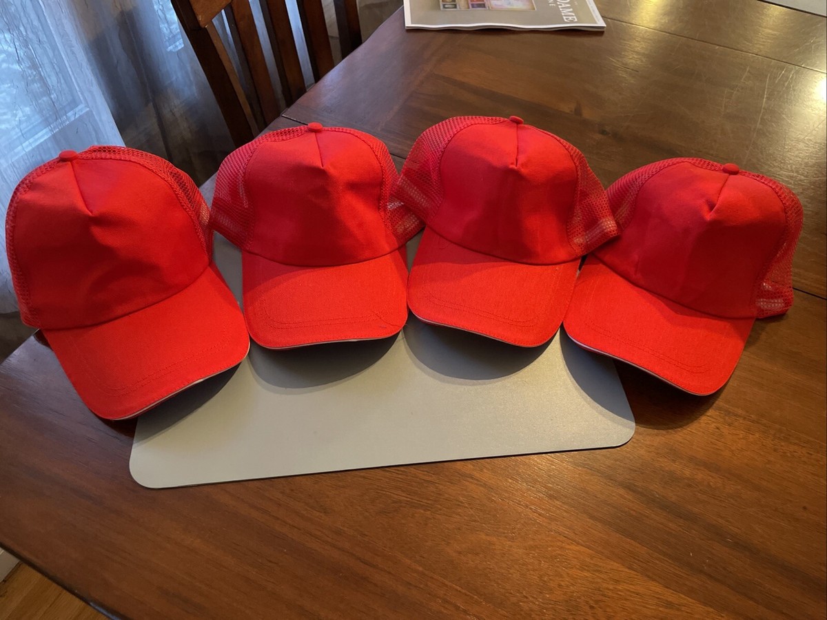 Unisex Red Classic Adjustable Plain Hat Hand Wash Imported Baseball Cap TOP HEADWEAR Plain Blank Baseball Hats Adjustable Caps, Red  main image 3