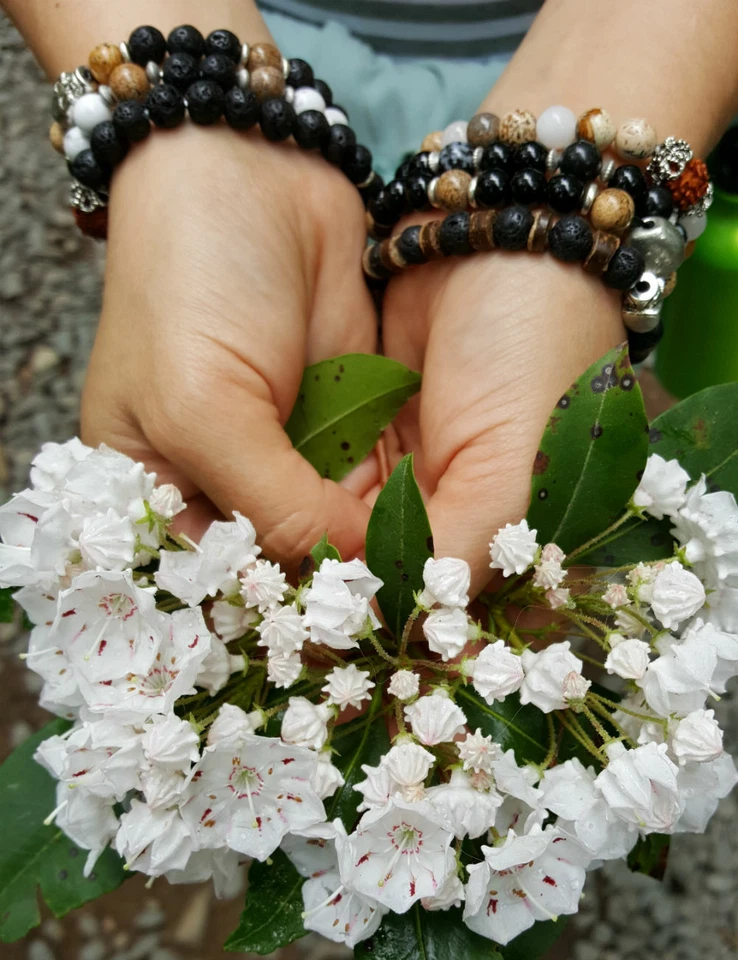 Buddha Yoga Bracelet Energy Power White Howlite - Image 2 of 4