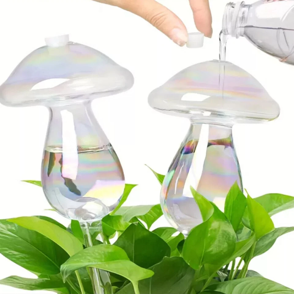 4 PIEZAS Picos de Riego para Plantas - Globos de Riego Automático para Plantas de Interior/Exterior Foto 3 de 4