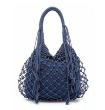 Monserat De Lucca Belen Knotted Tote Bag In Navy Blue