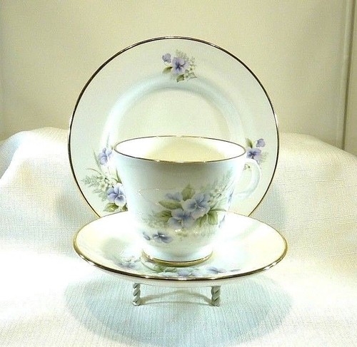 Vintage Kingsley Staffordshire England Fine Bone China Trio Set
