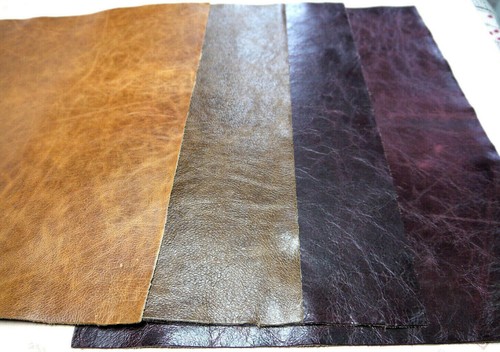 Large Leather panels 4 Pieces 4 colors 18" x 24" first Quality Glossy - Picture 2 of 6