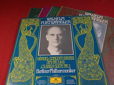 Wilhelm Furtwängler  HÄNDEL BACH BRAHMS BEETHOVEN TCHAIKOVSKY SCHUBERT  5xLP DGG
