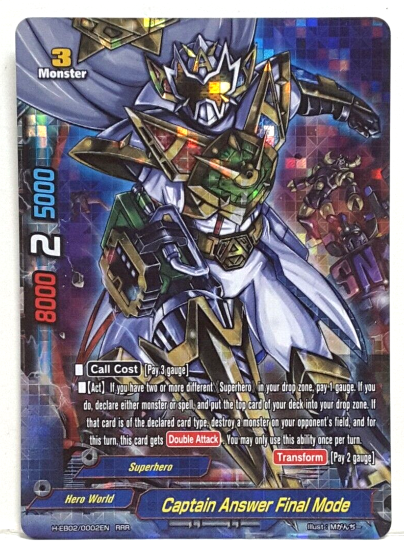 Bushiroad Future Card Buddyfight Captain Answer Final Mode H-EB02