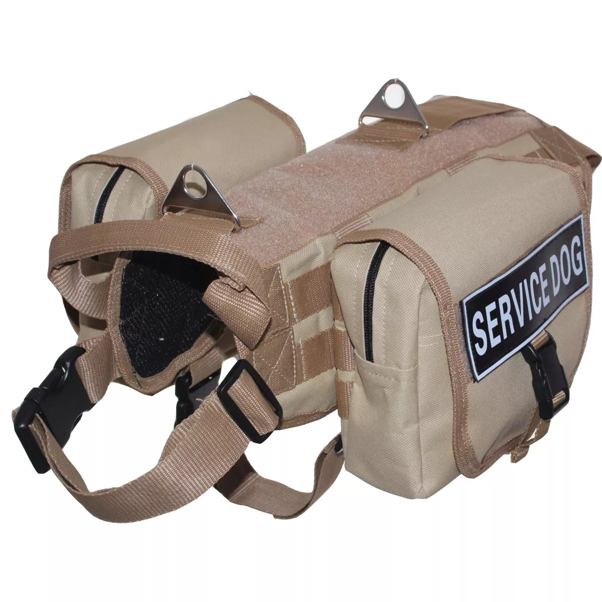 EMOTIONAL SUPPORT Backpack Molle Dog vest harness 5 Sizes 4