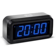 Digital Alarm Clock Battery Operated with LED Display for Bedrooms Long Batte...