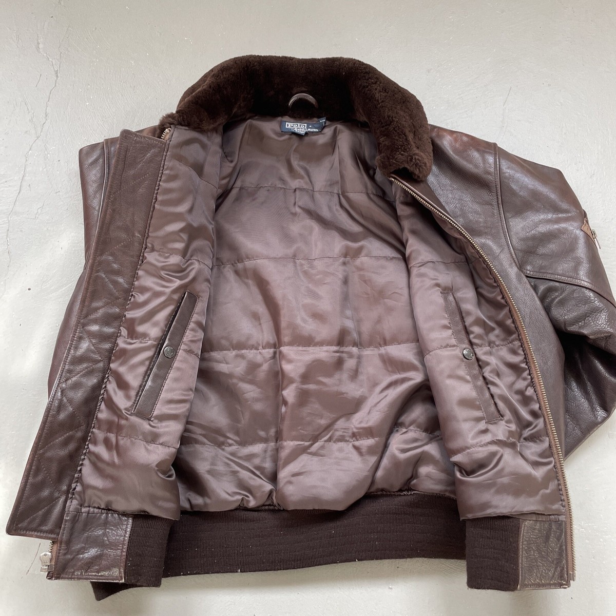 Vintage Polo Ralph Lauren G-1 Leather Bomber Military Flight Vintage Polo Ralph Lauren G-1 Leather Bomber Military Flight