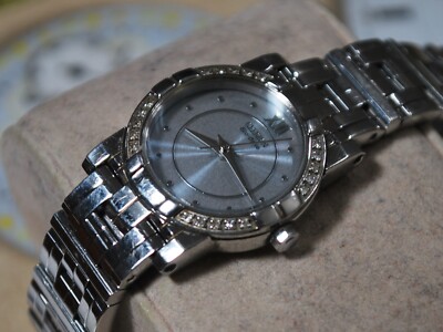 CITIZEN Eco-Drive レディース腕時計 Nice CITIZEN E031 Eco-Drive S.S. Quartz Lady's Dress Watch w