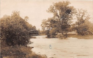 A76-Franklin-New-York-NY-Real-Photo-RPPC-Postcard-c1910-River-Bridge