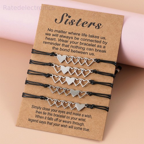 4PCS Couples Matching Heart Sister 