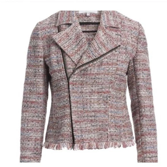 Cupcakes and Cashmere Tweed Zip Jacket size L eBay