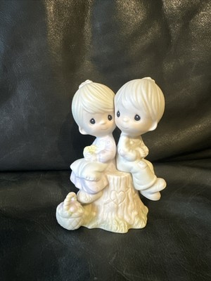 Precious Moments ''Love One Another'' 1978 E-1376 Jonathan and David Figurine SR2A