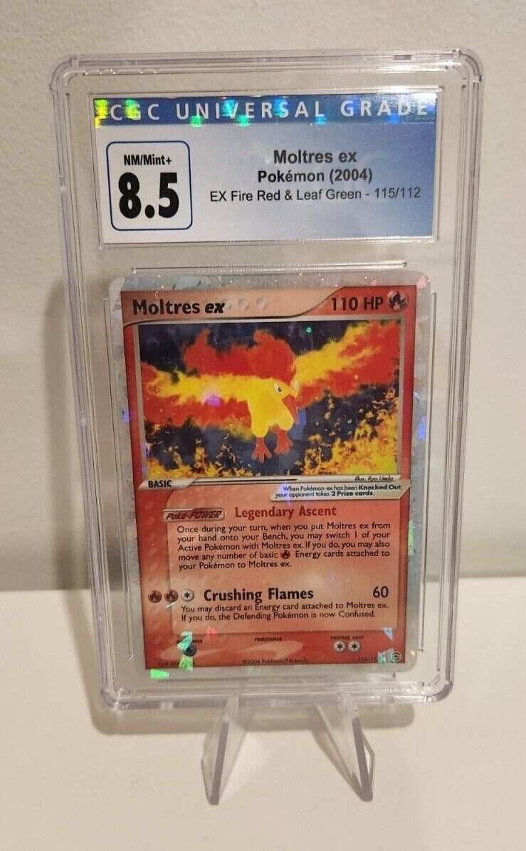 CGC 8.5 Moltres ex 115/112 (2004) FireRed & LeafGreen NM/Mint+ Graded  Pokemon