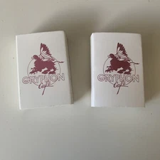 Vintage Matchbook Cover Matches Collectible  Gryphon Cafe Fine Jazz Live Conn