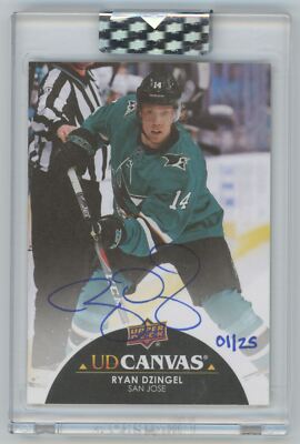 2022-23 Upper Deck Clear Cut 2021-22 Canvas Signatures Ryan Dzingel Auto Arizona