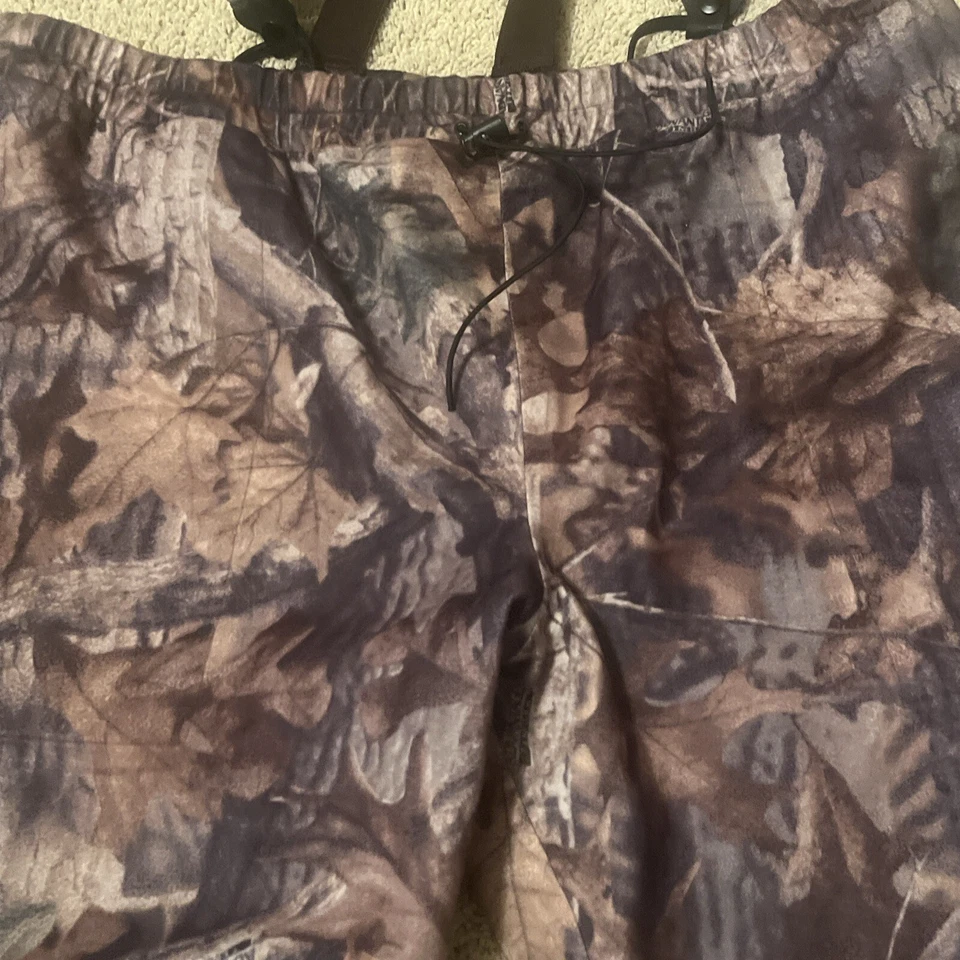 Red Head Camo Hunting Pants & suspenders Camouflage Fleece Size 2XL XXL Zip Leg - Image 3 of 4