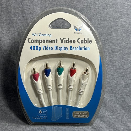 Wii Component Video Cable 480p Display Resolution Gold Plated Connectors New