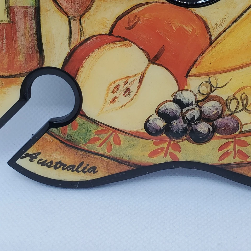 Portabotellas y vasos de vino hechos a mano en 1 Aussie Homecraft firmado Carlie Cheese Foto 4 de 4