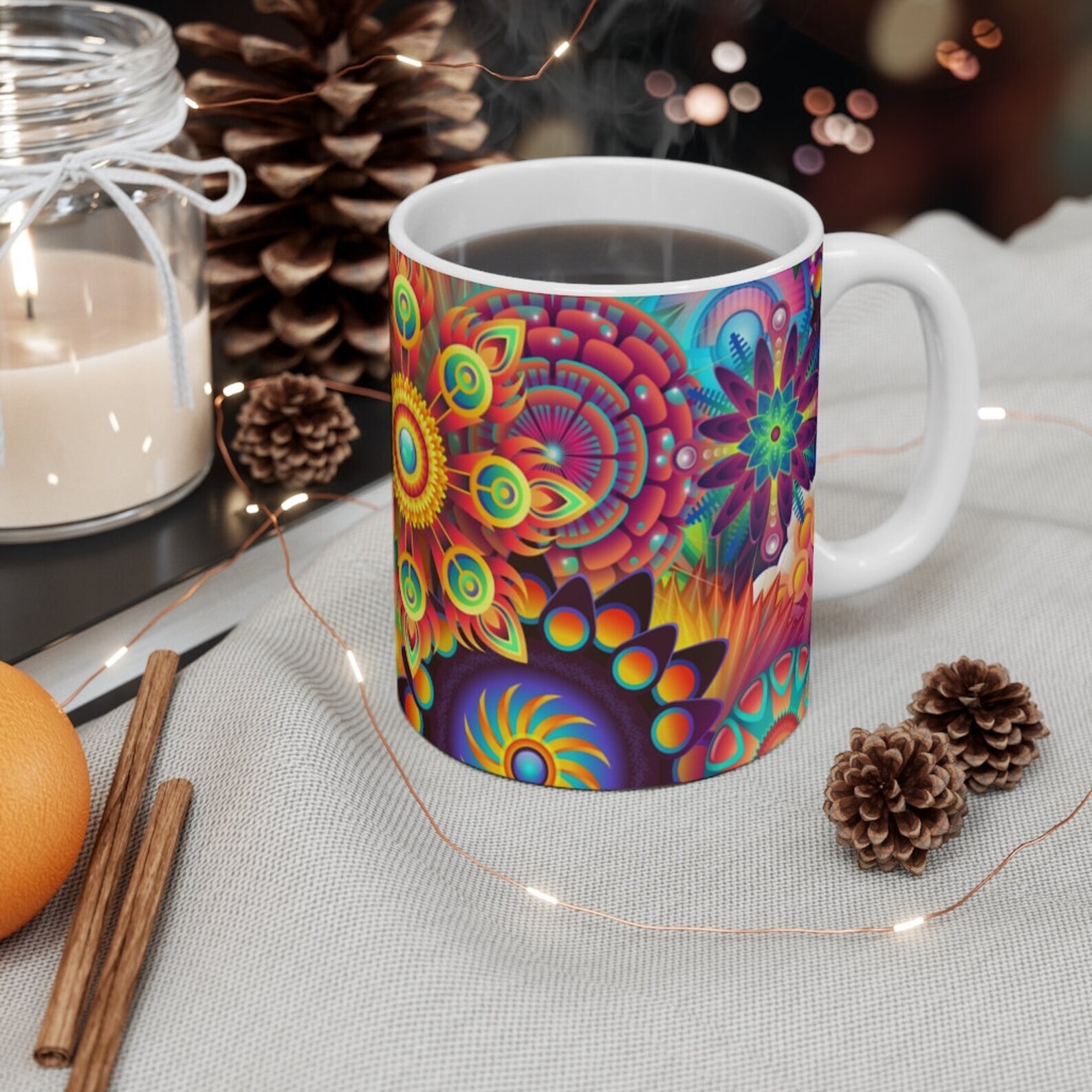 Psychedelic Art Coffee Mug – Best Gift for Modern Hippies