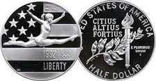 1992-S Gymnast Olympic Commemorative Clad Half Dollar Gem Proof No Box/COA