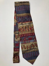 Tesoro Rosso Mens Formal Necktie 58"Lx3.75"W Multicolor Neck Tie