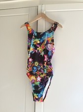 Colourful MARU girls' swimsuit, disco theme, excellent condition - size 23"