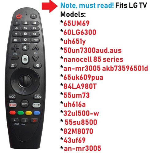 Fits LG Smart TV Magic Find your model 
