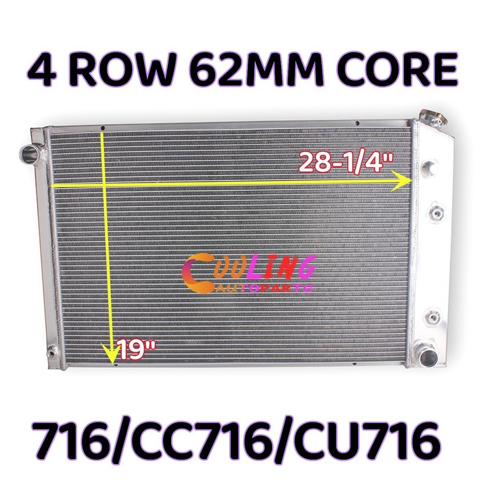 4 Row Radiator for 1973-1987 1974 Chevy C10 C20 C30 K10 K20 K30 7.4L ...