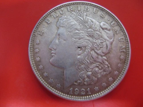 1921 morgan silver dollar (no mint). 1-coin