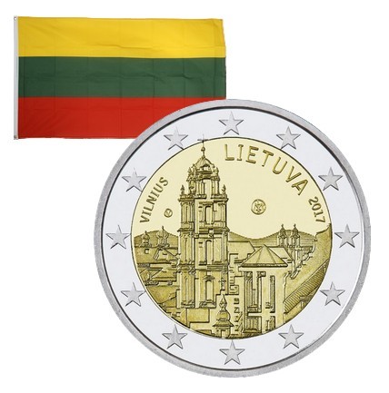 2 Euros commémorative Lituanie Vilnius 2017 Neuf
