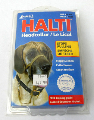 New Halti Company of Animals Headcollar Size 4 Black Great Dane Ridgeback