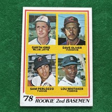 1978 Topps - Rookie 2nd Basemen Lou Whitaker, Garth Iorg, Sam Perlozzo #704