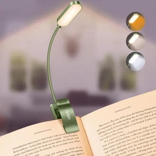 Gritin 16 LED Rechargeable Book Light for Reading in Bed- Eye Caring 3 Color Tem