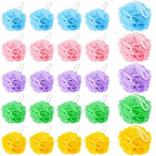 20 Pack Mini Loofah Sponge for Shower, Travel Size Bath Sponges Mesh Shower P...