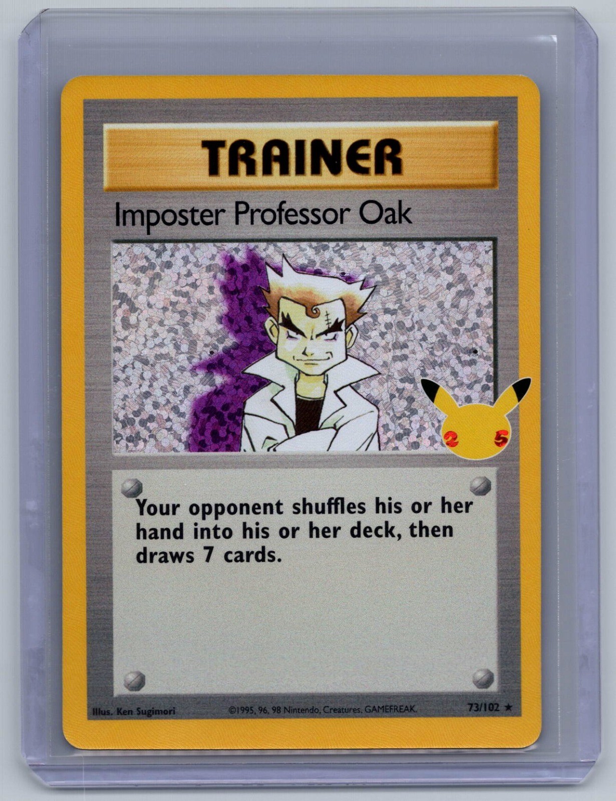 Imposter Professor Oak Celebrations: Classic Collection 73/102 Pokemon Card Holo
