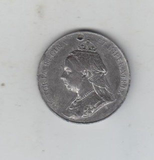 Nice 1897 Victoria Commemorative Medallion 39mm Holed