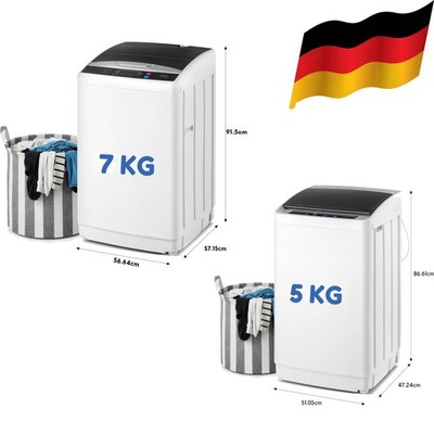 Mini Waschmaschine 5 or 7 KG mit Schleuder mit Edelstahltrommel für Apartment