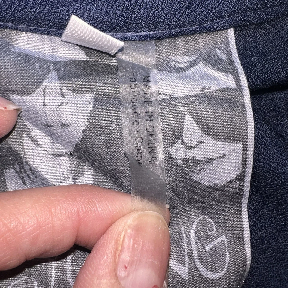 Mono Young Fabulous Broke Talla S Azul Marino Botón Cintura Corbata Manga con lengüeta enrollable Foto 3 de 4