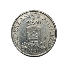 1981 Netherlands Antilles 25 Cents Coin - KM# 11