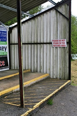 Photo 12x8 Restricted standing, Edge Green Street, Ashton Town FC Ashton-i c2017