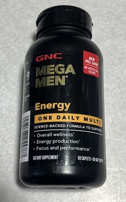 GNC Mega Men One Daily Energy & Metabolism for Men, 60 60 Count (Pack of 1)